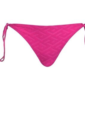 Versace Hot Pink Tie-Side Bikini Bottom
